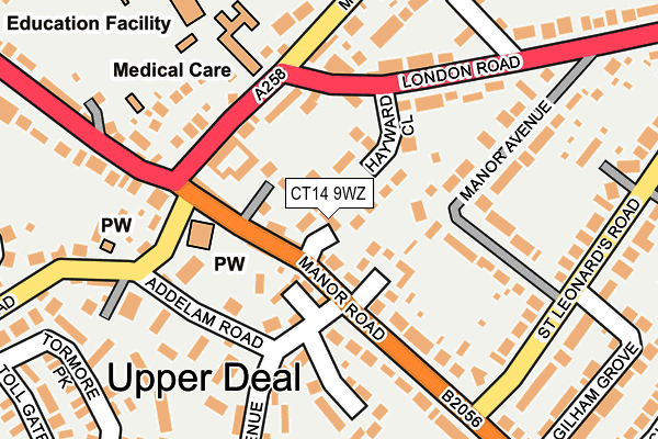 CT14 9WZ map - OS OpenMap – Local (Ordnance Survey)