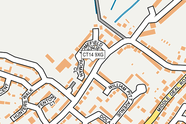 CT14 9XG map - OS OpenMap – Local (Ordnance Survey)