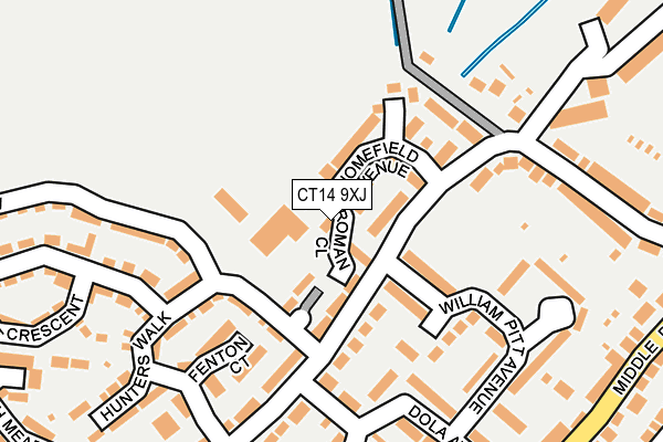 CT14 9XJ map - OS OpenMap – Local (Ordnance Survey)
