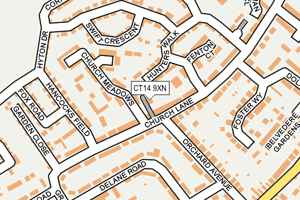 CT14 9XN map - OS OpenMap – Local (Ordnance Survey)