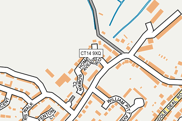 CT14 9XQ map - OS OpenMap – Local (Ordnance Survey)