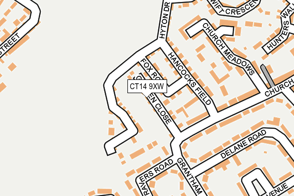 CT14 9XW map - OS OpenMap – Local (Ordnance Survey)