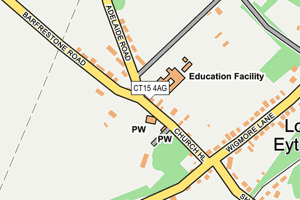 CT15 4AG map - OS OpenMap – Local (Ordnance Survey)