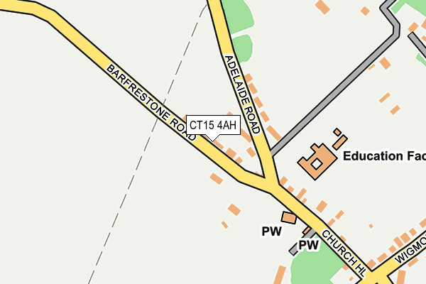 CT15 4AH map - OS OpenMap – Local (Ordnance Survey)