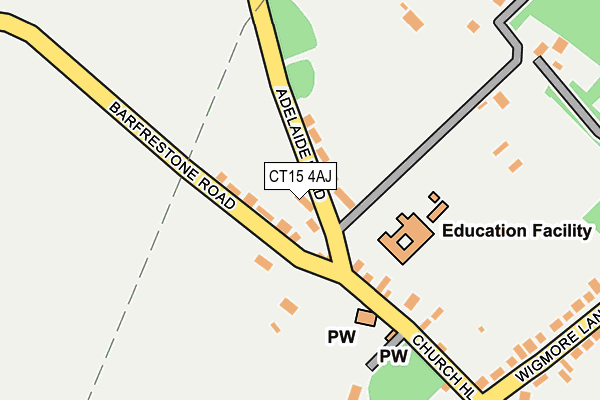 CT15 4AJ map - OS OpenMap – Local (Ordnance Survey)