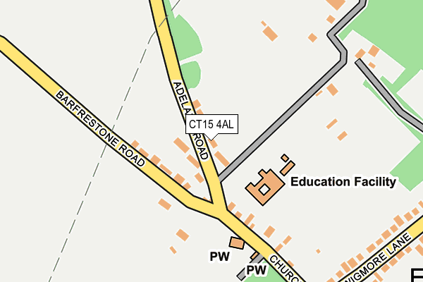 CT15 4AL map - OS OpenMap – Local (Ordnance Survey)