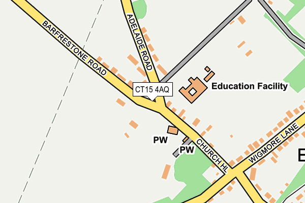 CT15 4AQ map - OS OpenMap – Local (Ordnance Survey)
