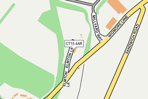 CT15 4AR map - OS OpenMap – Local (Ordnance Survey)