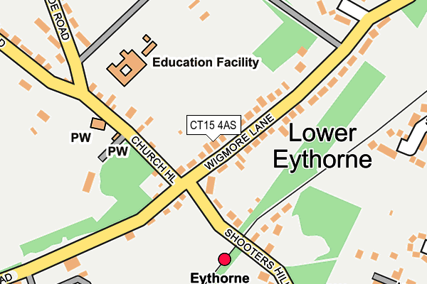 CT15 4AS map - OS OpenMap – Local (Ordnance Survey)