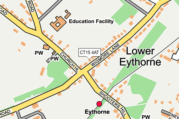 CT15 4AT map - OS OpenMap – Local (Ordnance Survey)