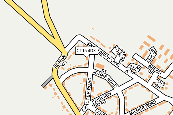 CT15 4DX map - OS OpenMap – Local (Ordnance Survey)