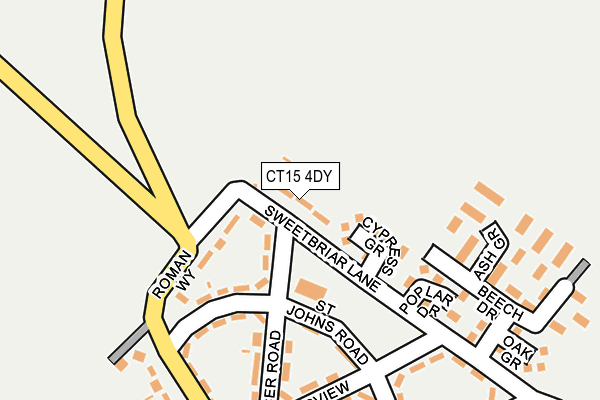 CT15 4DY map - OS OpenMap – Local (Ordnance Survey)