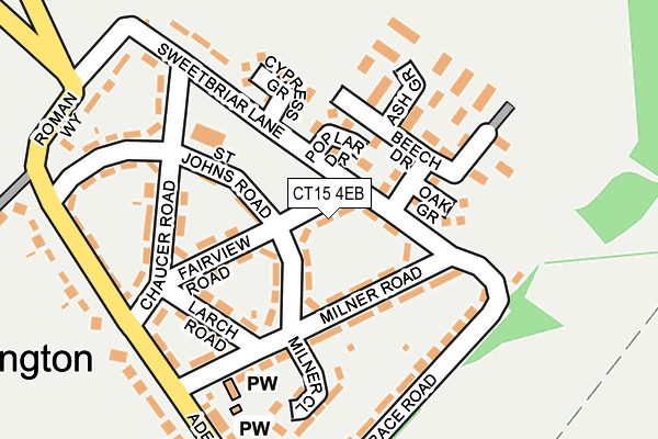 CT15 4EB map - OS OpenMap – Local (Ordnance Survey)