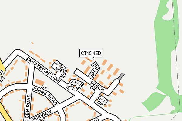 CT15 4ED map - OS OpenMap – Local (Ordnance Survey)