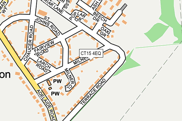 CT15 4EQ map - OS OpenMap – Local (Ordnance Survey)