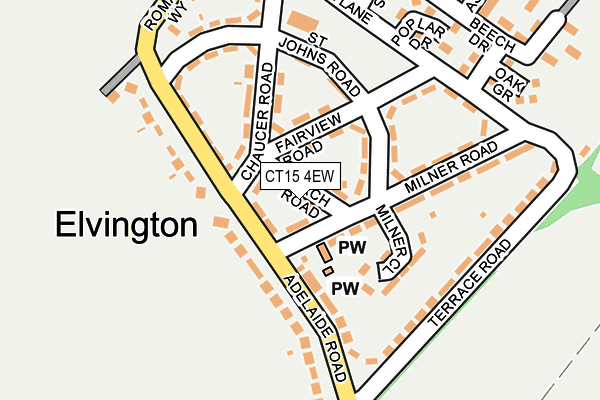 CT15 4EW map - OS OpenMap – Local (Ordnance Survey)