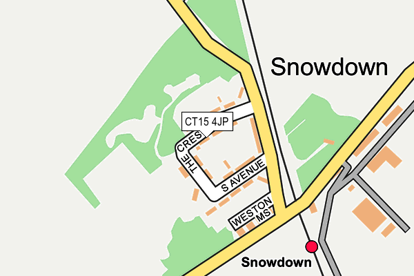 CT15 4JP map - OS OpenMap – Local (Ordnance Survey)