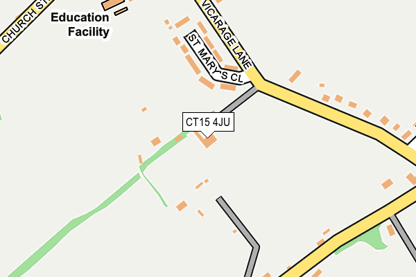CT15 4JU map - OS OpenMap – Local (Ordnance Survey)