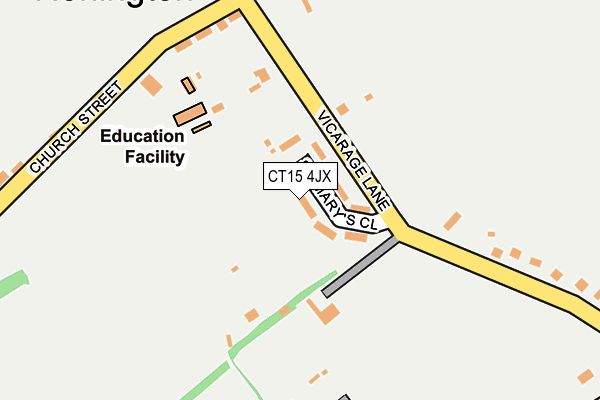 CT15 4JX map - OS OpenMap – Local (Ordnance Survey)