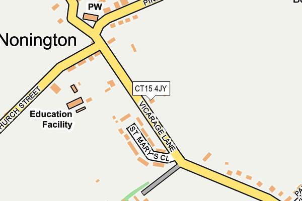 CT15 4JY map - OS OpenMap – Local (Ordnance Survey)