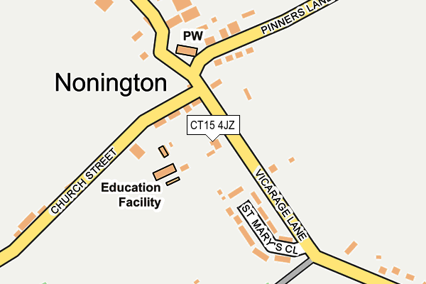 CT15 4JZ map - OS OpenMap – Local (Ordnance Survey)