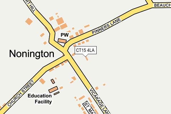 CT15 4LA map - OS OpenMap – Local (Ordnance Survey)