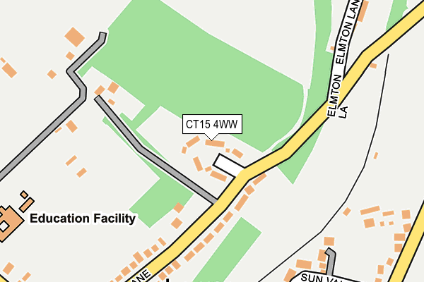 CT15 4WW map - OS OpenMap – Local (Ordnance Survey)
