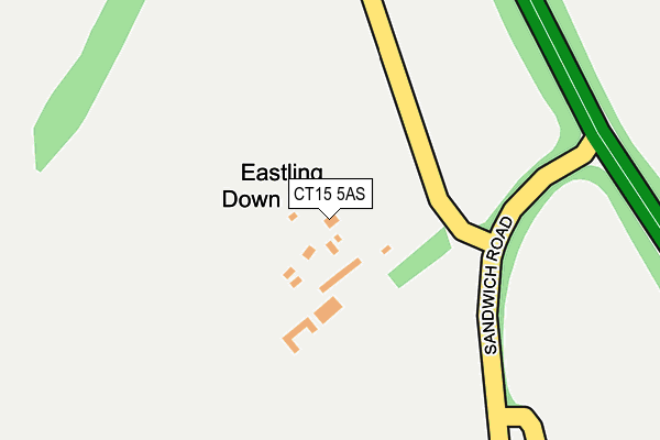 CT15 5AS map - OS OpenMap – Local (Ordnance Survey)