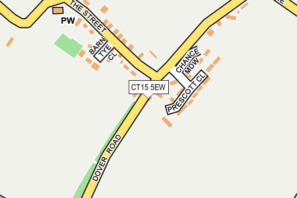 CT15 5EW map - OS OpenMap – Local (Ordnance Survey)