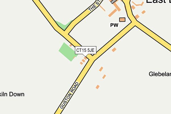 CT15 5JE map - OS OpenMap – Local (Ordnance Survey)