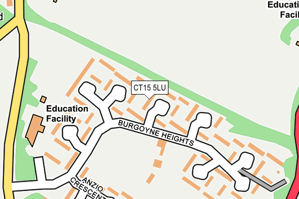 CT15 5LU map - OS OpenMap – Local (Ordnance Survey)