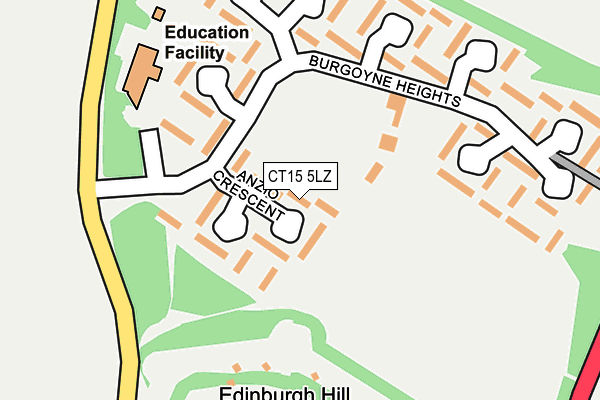 CT15 5LZ map - OS OpenMap – Local (Ordnance Survey)