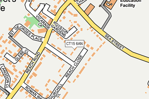 CT15 6AN map - OS OpenMap – Local (Ordnance Survey)