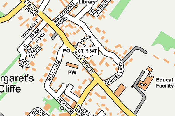 CT15 6AT map - OS OpenMap – Local (Ordnance Survey)