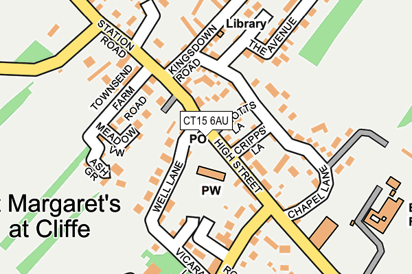 CT15 6AU map - OS OpenMap – Local (Ordnance Survey)