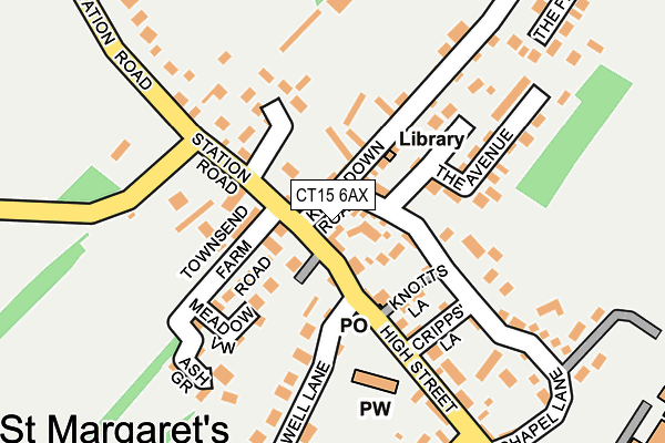 CT15 6AX map - OS OpenMap – Local (Ordnance Survey)