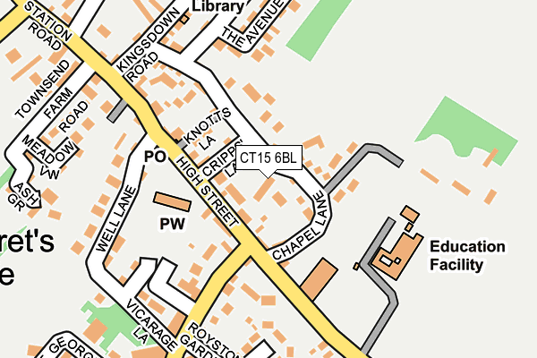 CT15 6BL map - OS OpenMap – Local (Ordnance Survey)