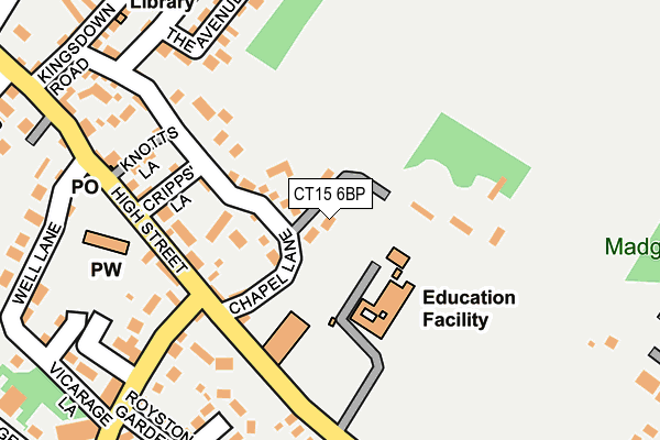 CT15 6BP map - OS OpenMap – Local (Ordnance Survey)