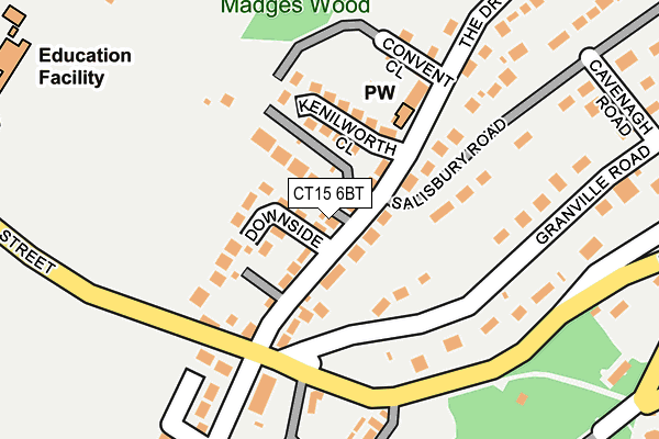 CT15 6BT map - OS OpenMap – Local (Ordnance Survey)