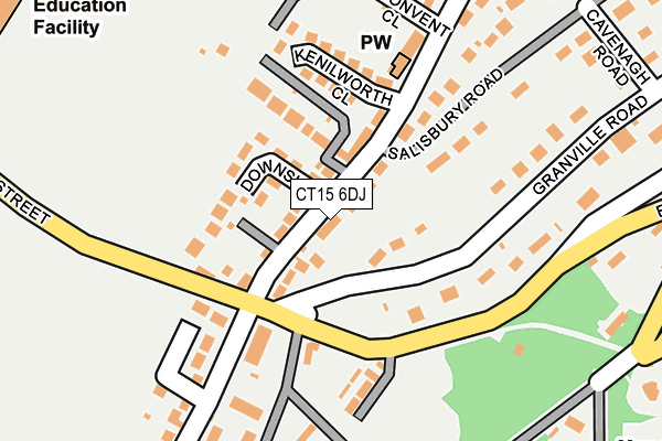 CT15 6DJ map - OS OpenMap – Local (Ordnance Survey)