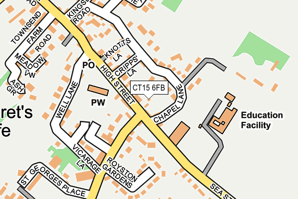 CT15 6FB map - OS OpenMap – Local (Ordnance Survey)