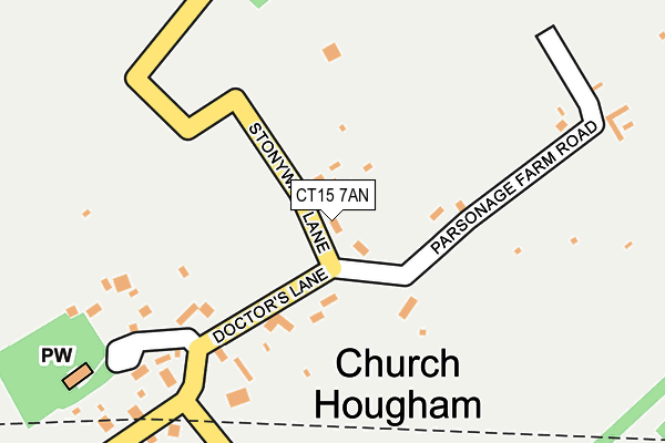 CT15 7AN map - OS OpenMap – Local (Ordnance Survey)