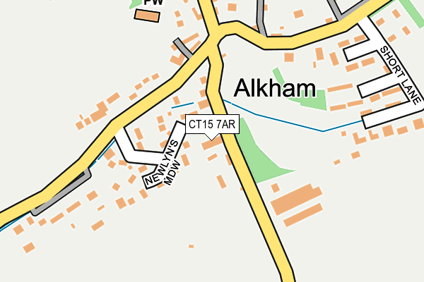 CT15 7AR map - OS OpenMap – Local (Ordnance Survey)