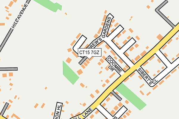 CT15 7GZ map - OS OpenMap – Local (Ordnance Survey)