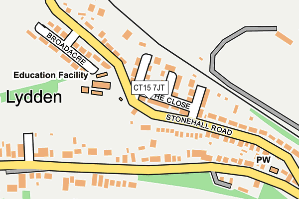 CT15 7JT map - OS OpenMap – Local (Ordnance Survey)