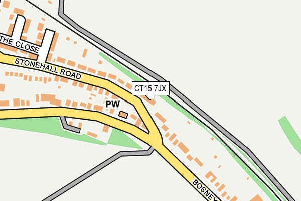 CT15 7JX map - OS OpenMap – Local (Ordnance Survey)