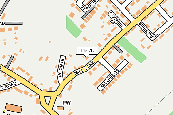 CT15 7LJ map - OS OpenMap – Local (Ordnance Survey)