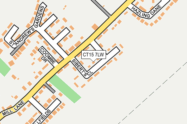 CT15 7LW map - OS OpenMap – Local (Ordnance Survey)