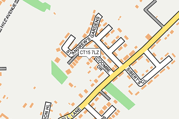 CT15 7LZ map - OS OpenMap – Local (Ordnance Survey)