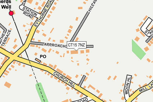 CT15 7NZ map - OS OpenMap – Local (Ordnance Survey)